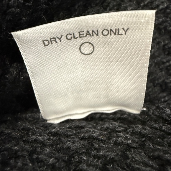 Classiques Entier Cardigan Sweater Y2K Black Cashmere Silk Wool Knit Shawl Med - Picture 6 of 7